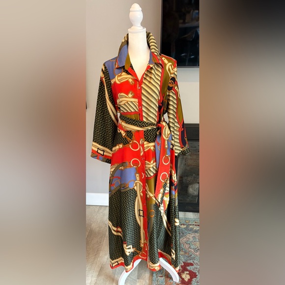 Zara Scarf Print Dress - Picture 4 of 9